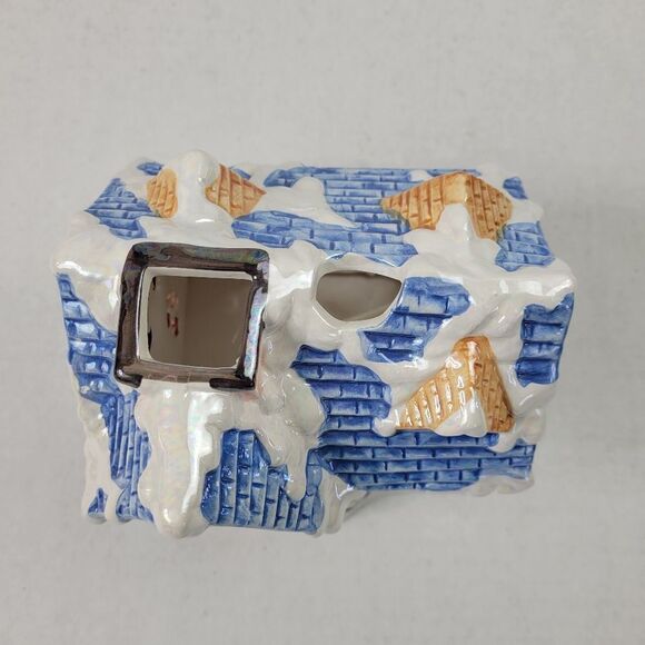 Christmas Cottage‎ Ceramic Glazed Votive Candle Tea Light Candle Holder - Picture 5 of 6